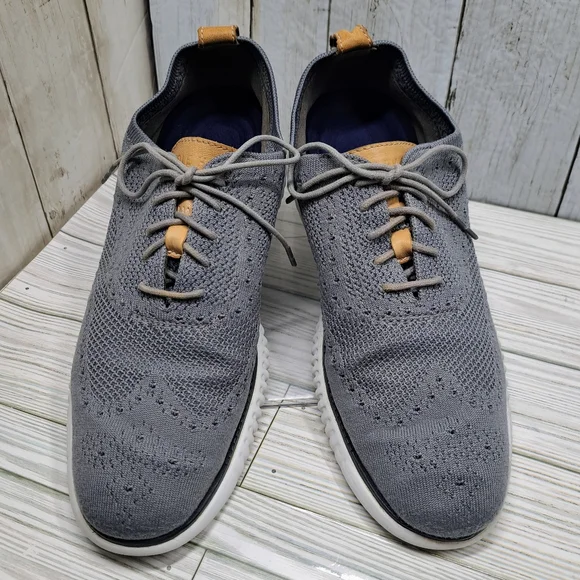 Cole Haan ZeroGrand Men 8.5M LaceUp Grey Cloth Oxford Tip Foam Cushion Shoes Cole Haan ZeroGrand Men 8.5M LaceUp Grey Cloth... | Depop main image 3